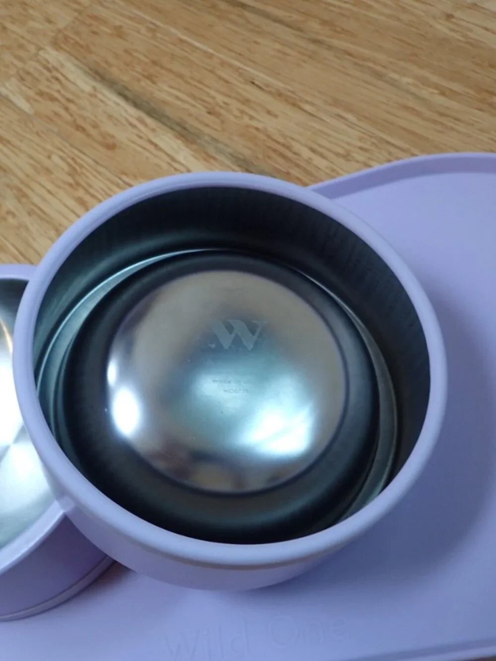 Wild One Stainless Steel Dog Bowl & Mat Lilac/Lavendar